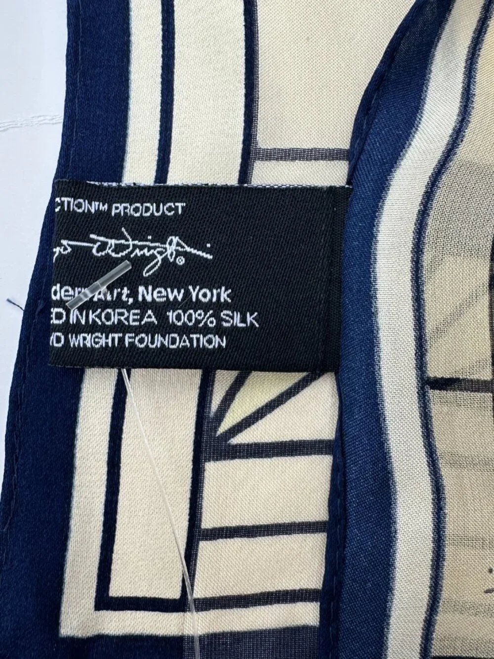 MOMA Frank Lloyd Wright Collection Stained Glass 100% Silk Scarf- New w/ Tags